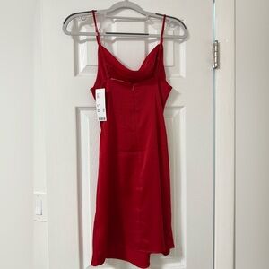 Urban Outfitters Red Cowl Neck Slip Dress